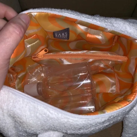 Saks Fifth Ave Terry Cosmetic Bag - Picture 3 of 5